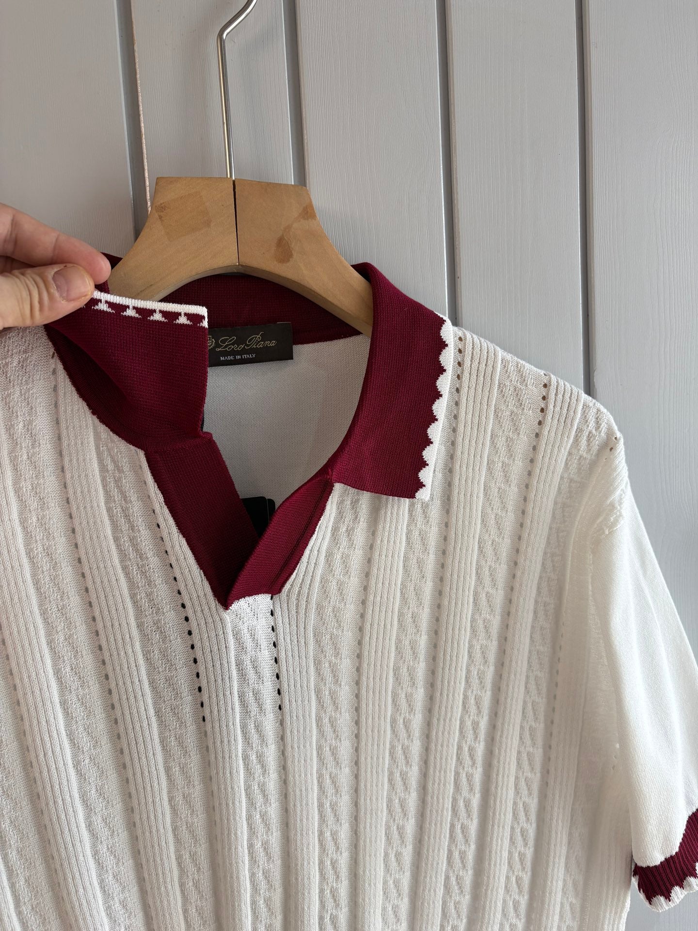 Loro 25fw jacquard t-sshirt