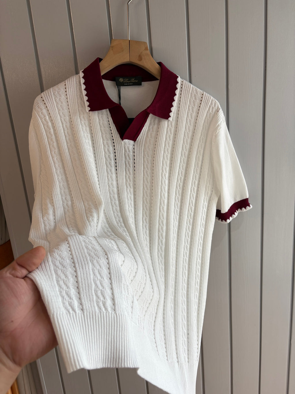 Loro 25fw jacquard t-shirt