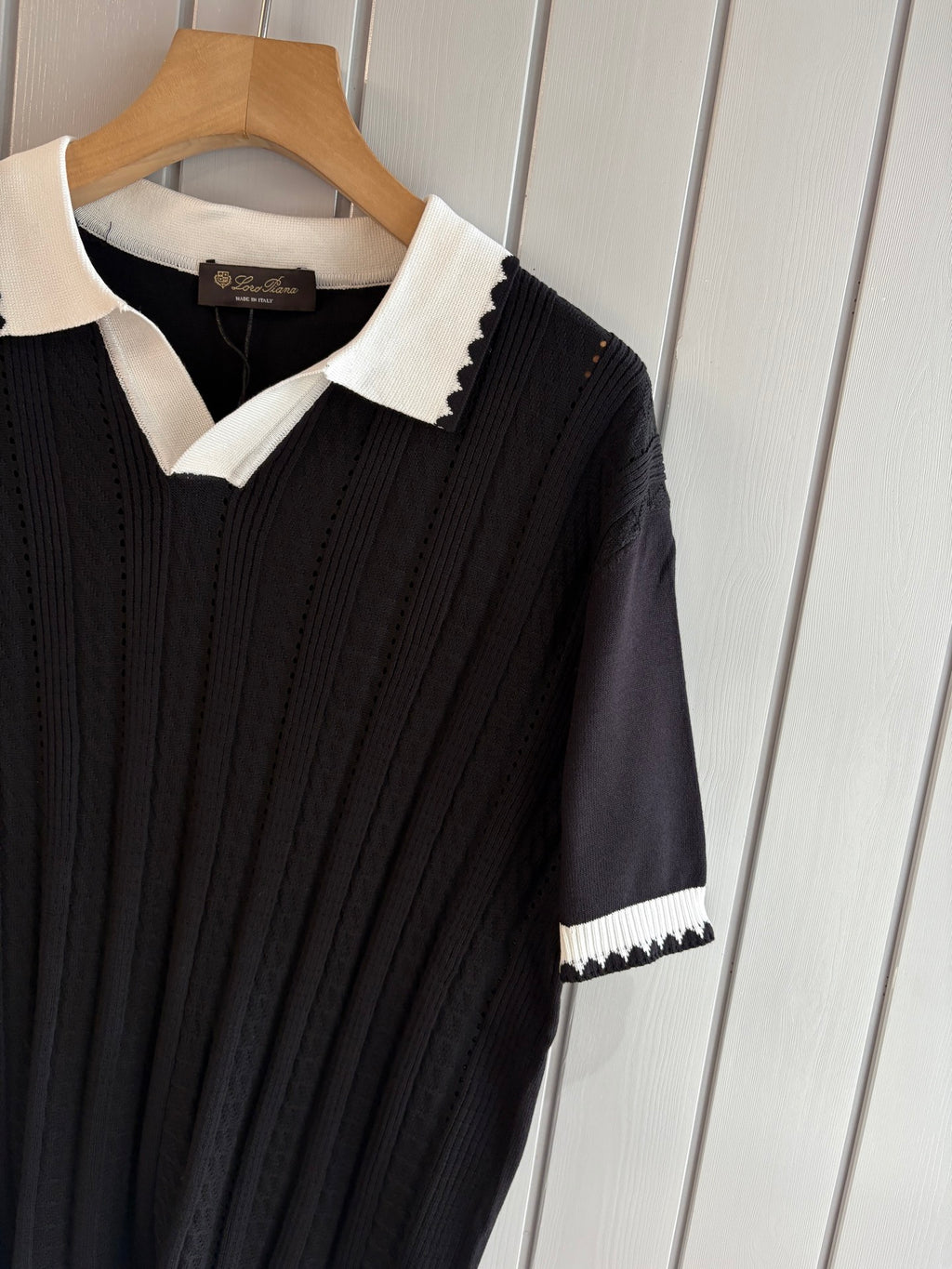 Loro 25fw jacquard t-sshirt