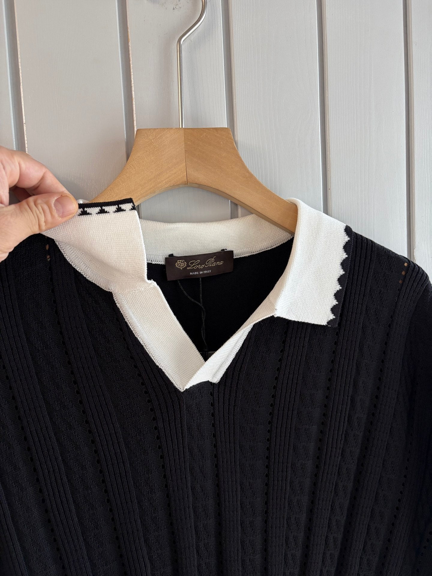 Loro 25fw jacquard t-sshirt