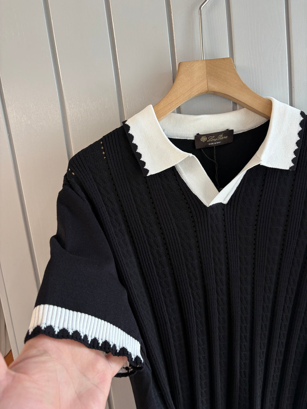 Loro 25fw jacquard t-sshirt