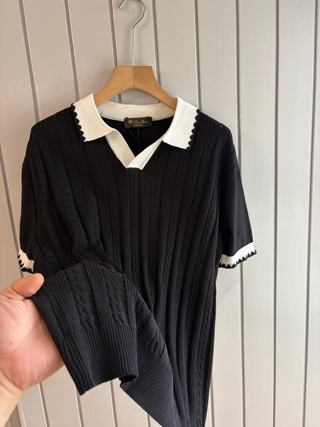 Loro 25fw jacquard t-sshirt