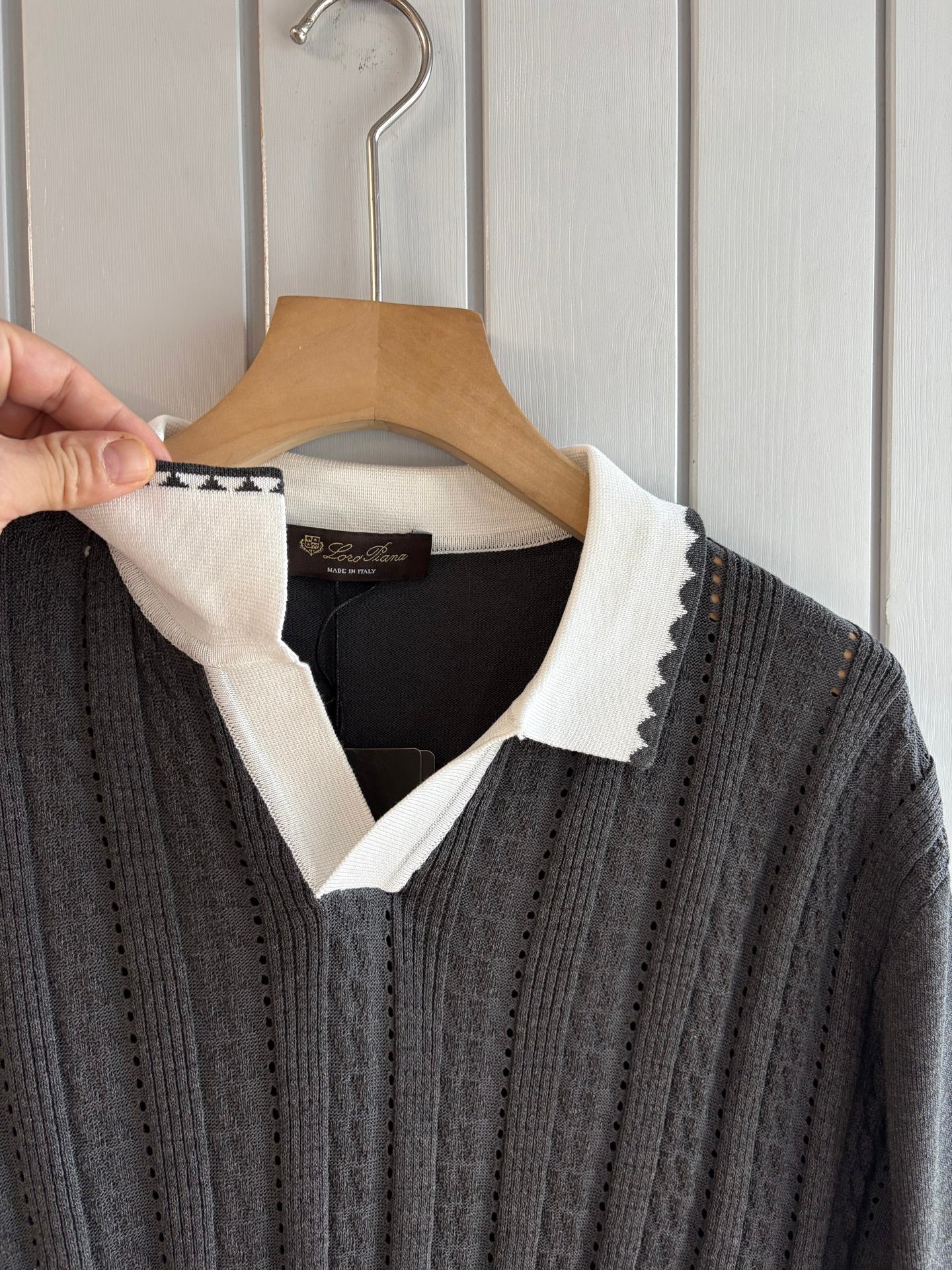 Loro 25fw jacquard t-shirt