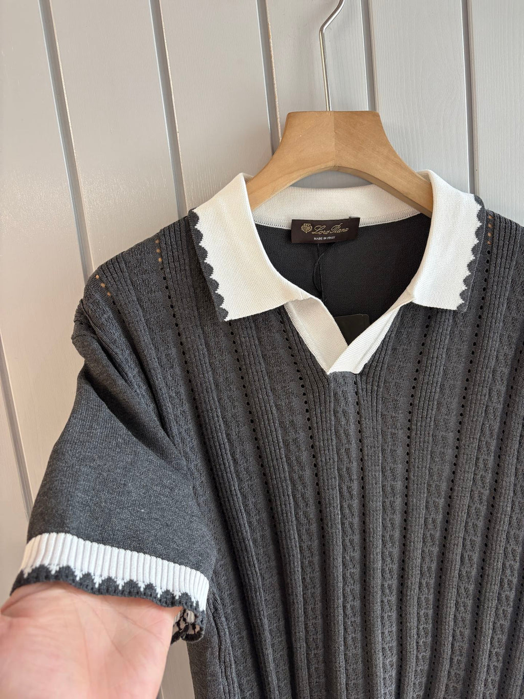 Loro 25fw jacquard t-shirt