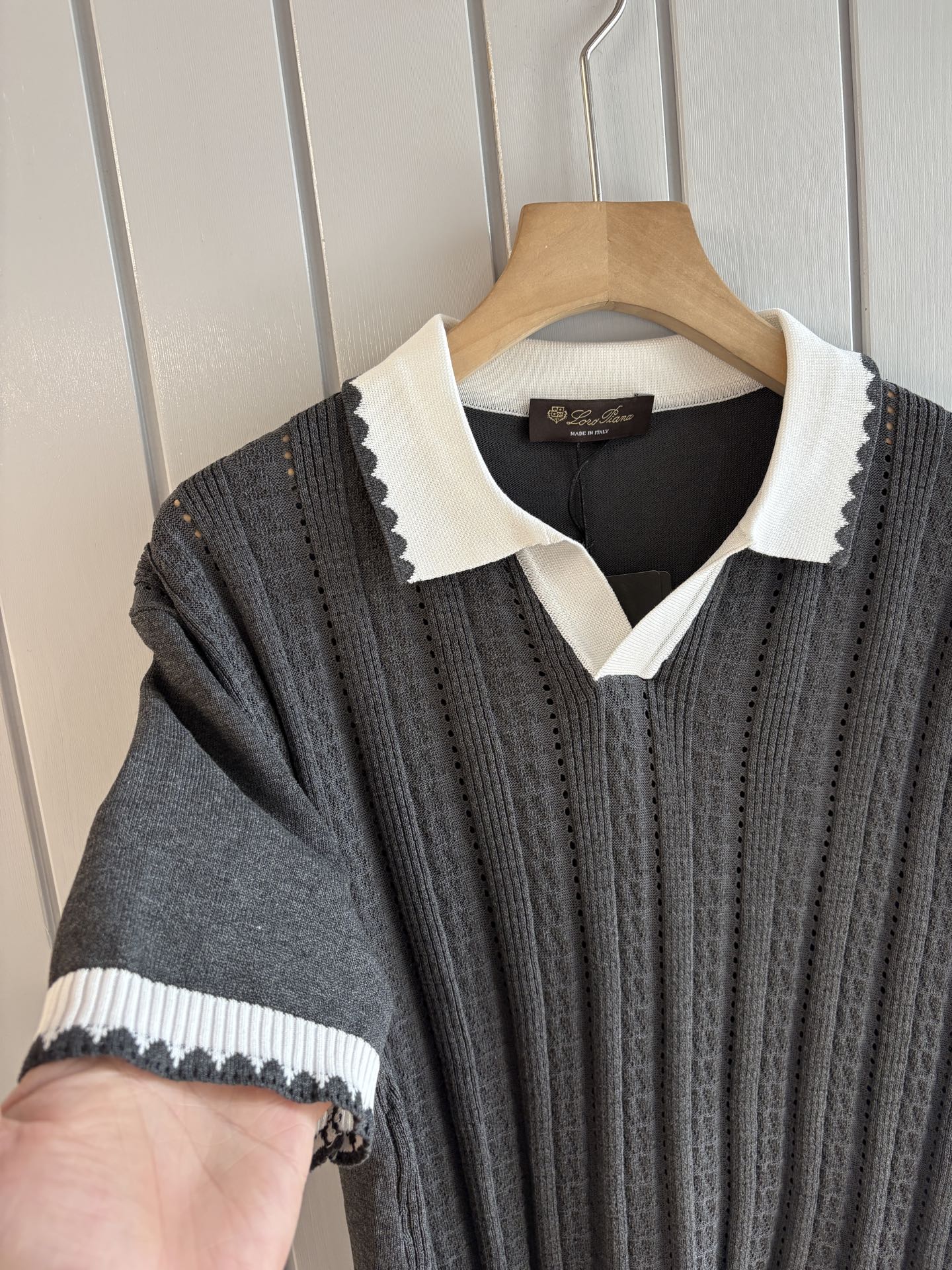 Loro 25fw jacquard t-shirt