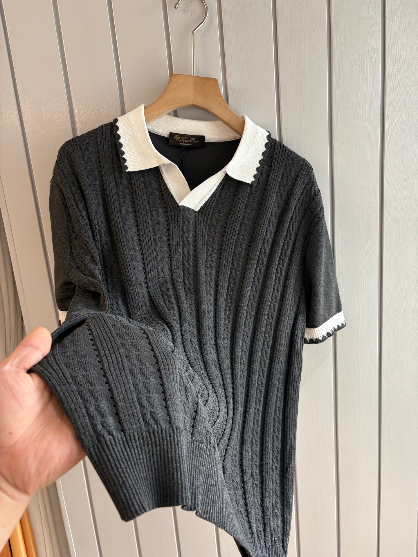 Loro 25fw jacquard t-shirt