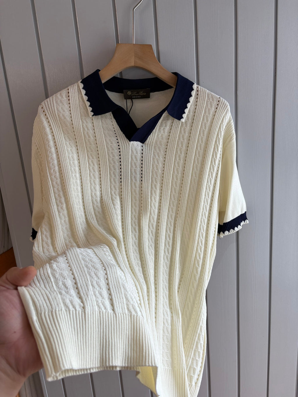 Loro 25fw jacquard t-shirt