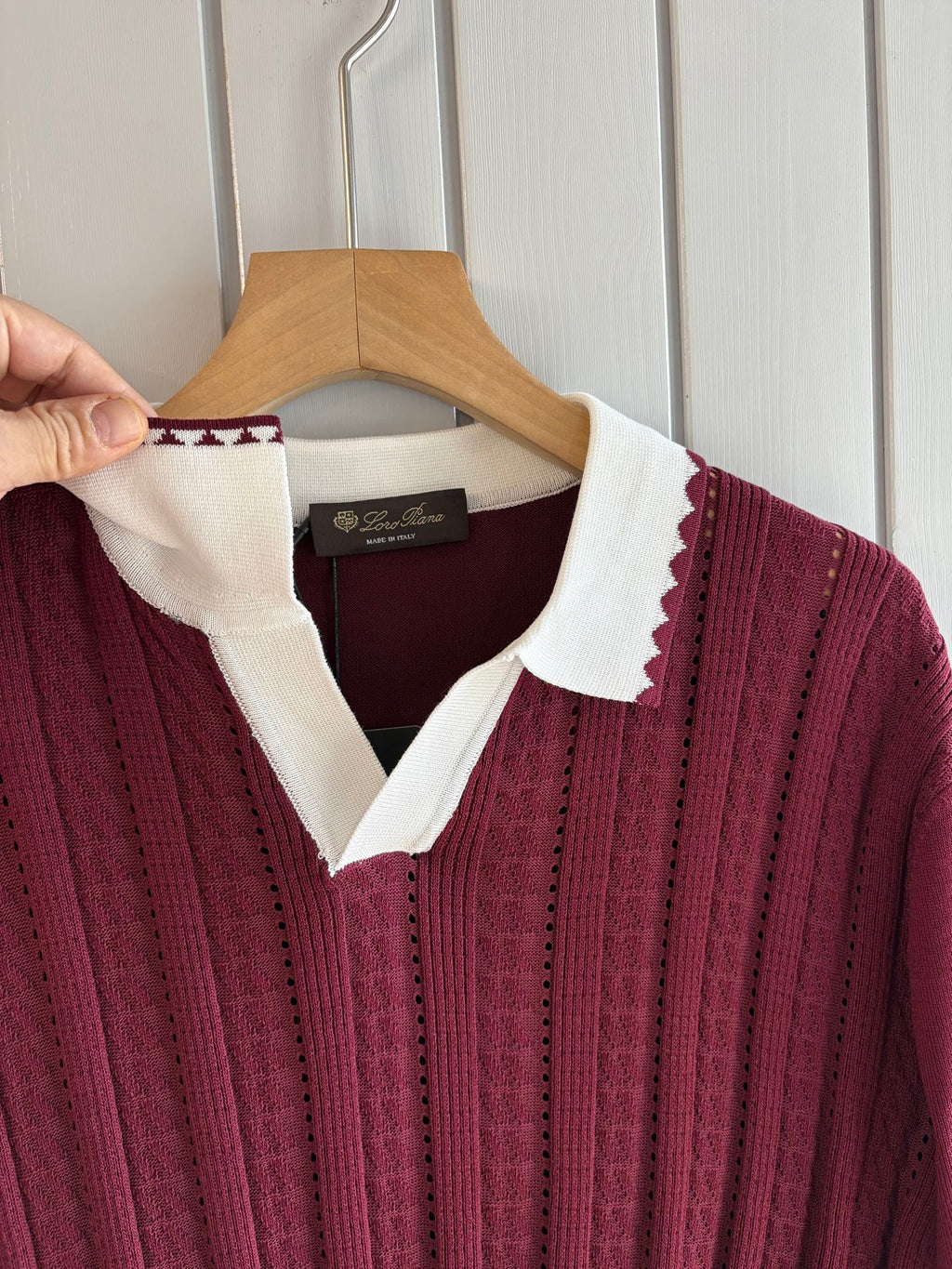 Loro 25fw jacquard t-shirt