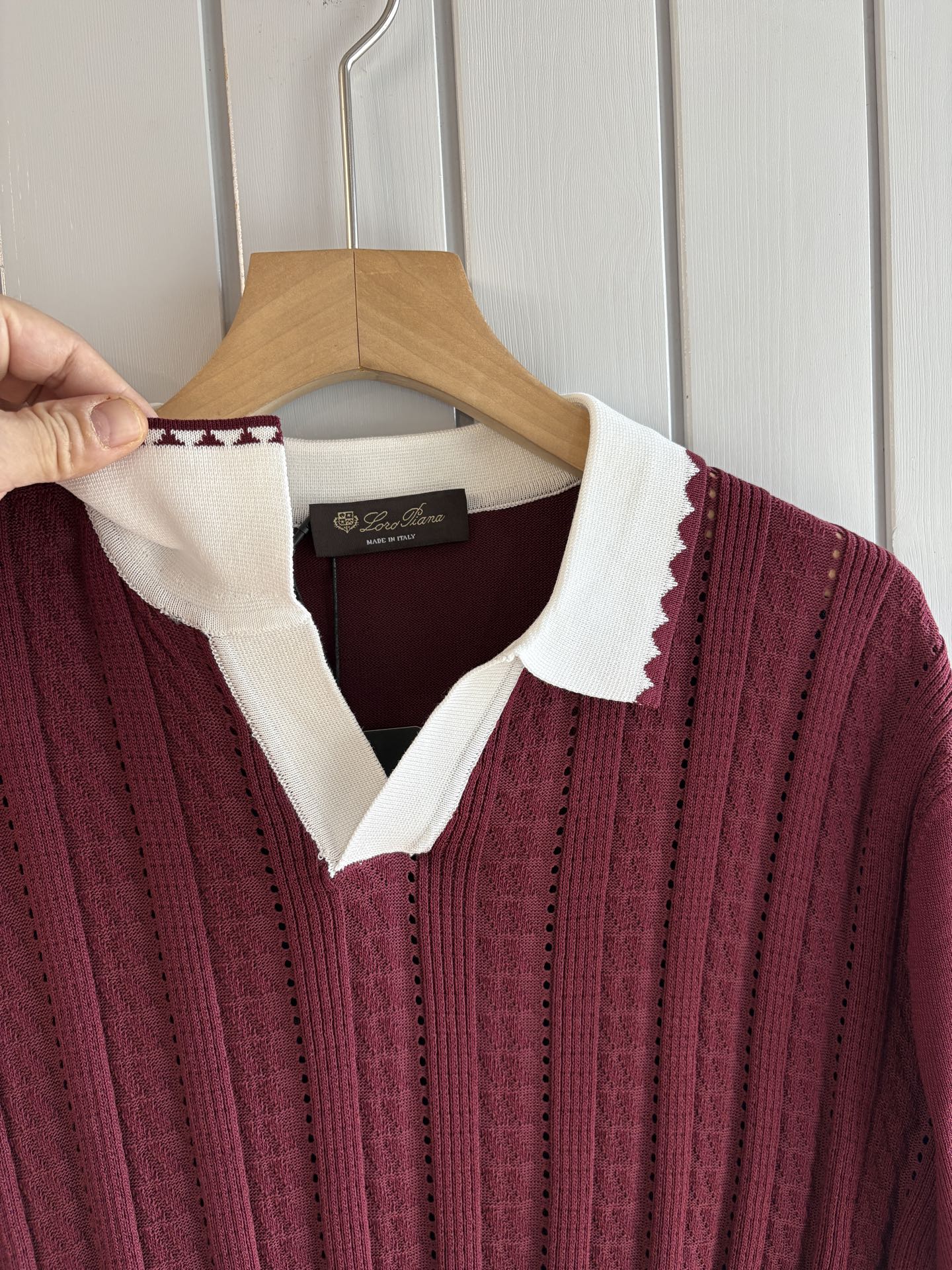 Loro 25fw jacquard t-shirt