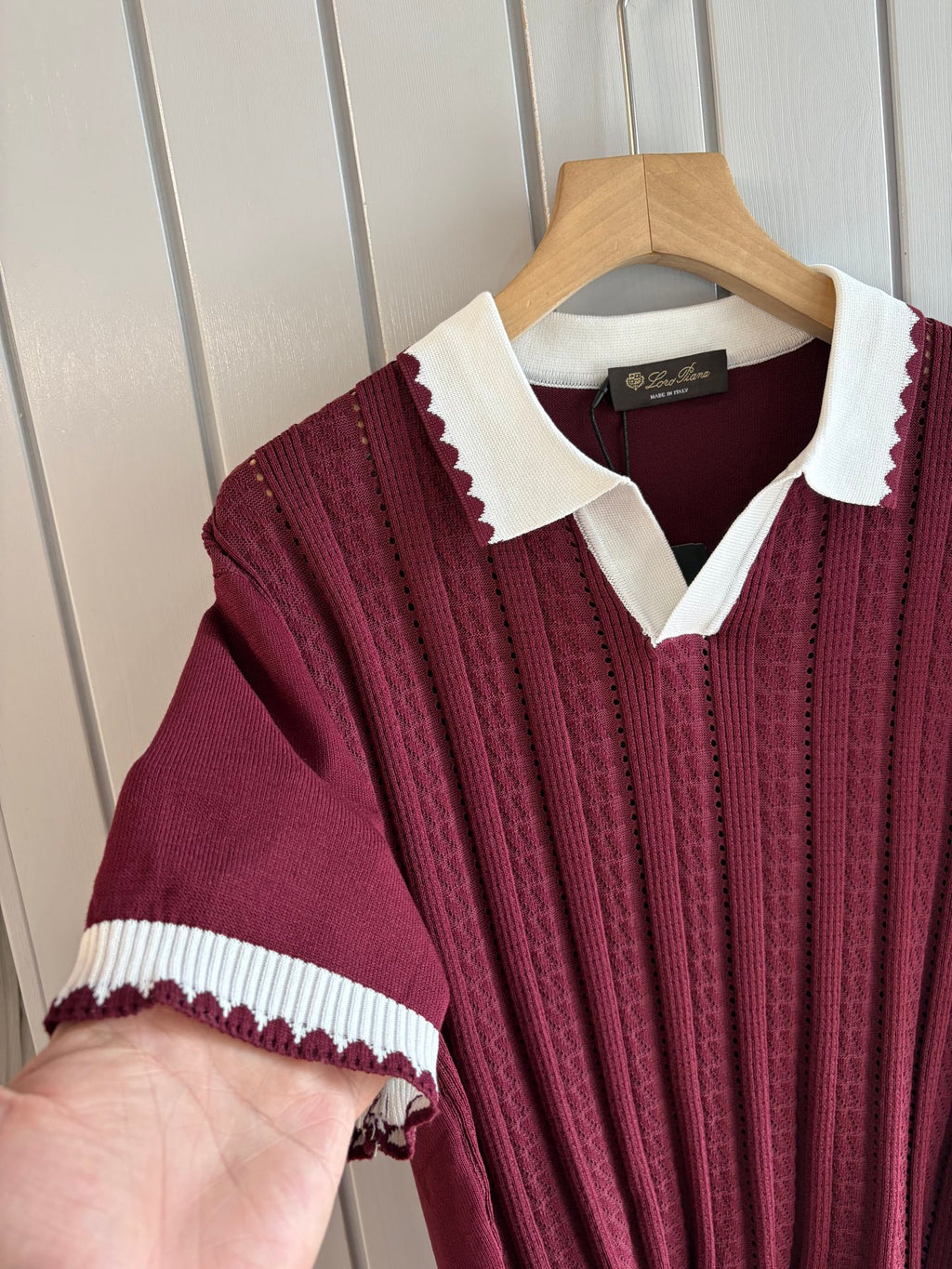 Loro 25fw jacquard t-shirt