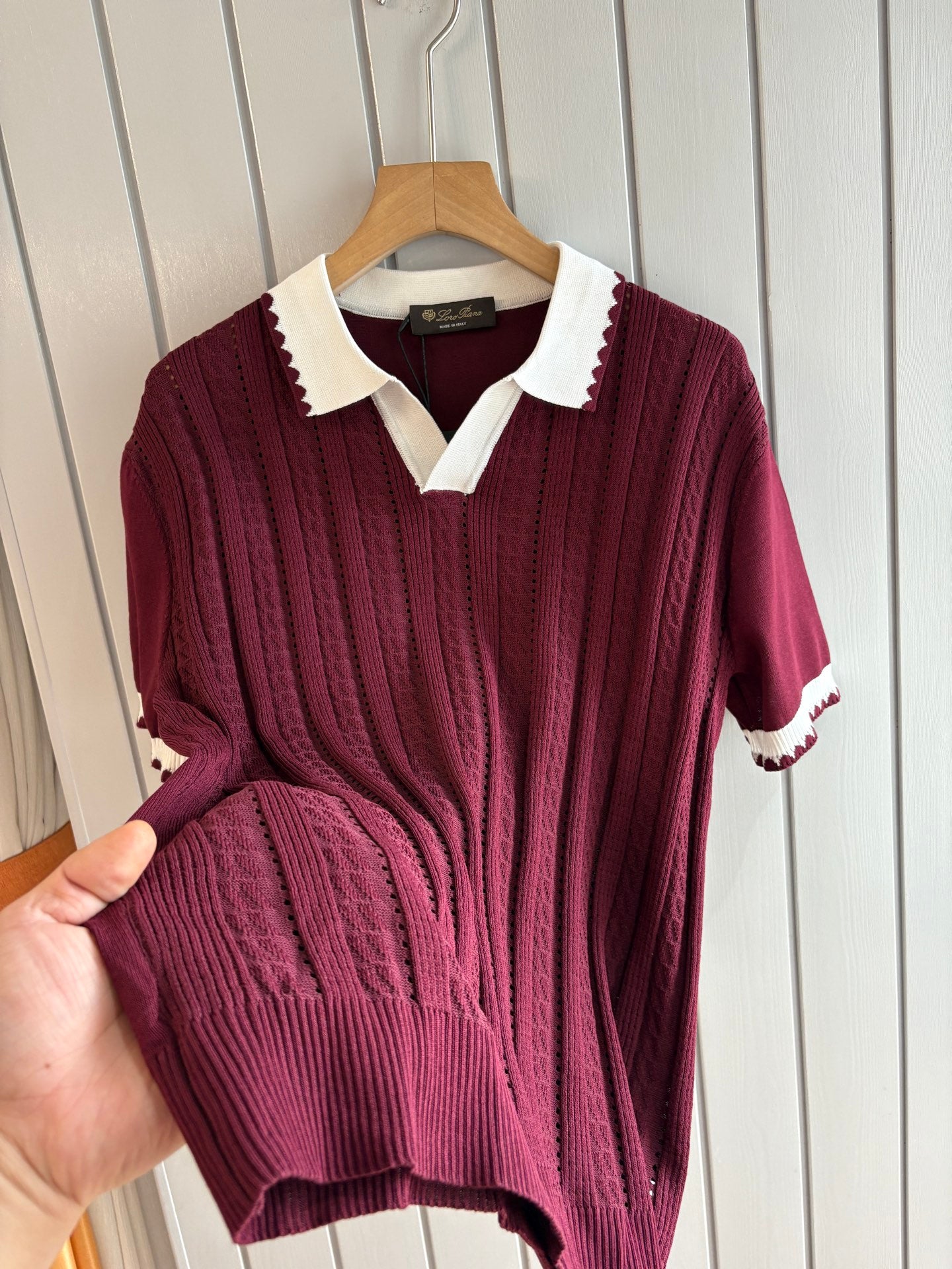 Loro 25fw jacquard t-shirt