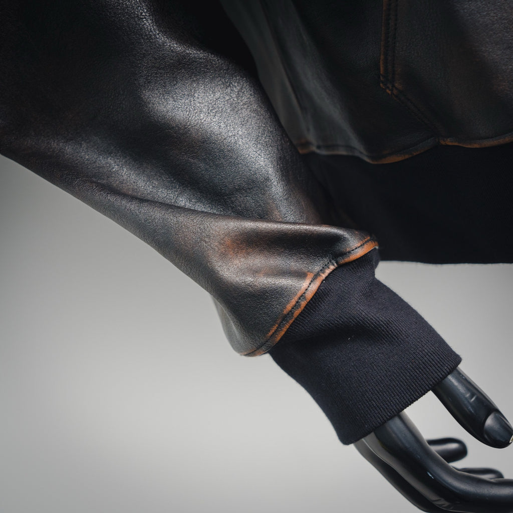 Pra 25fw leather jacket