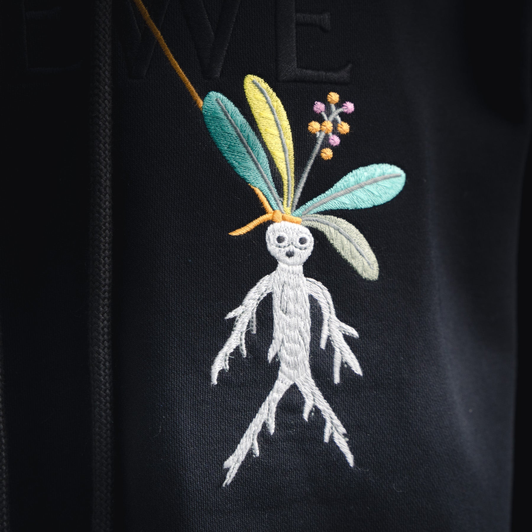 Loe 25fw embroidered hoodie