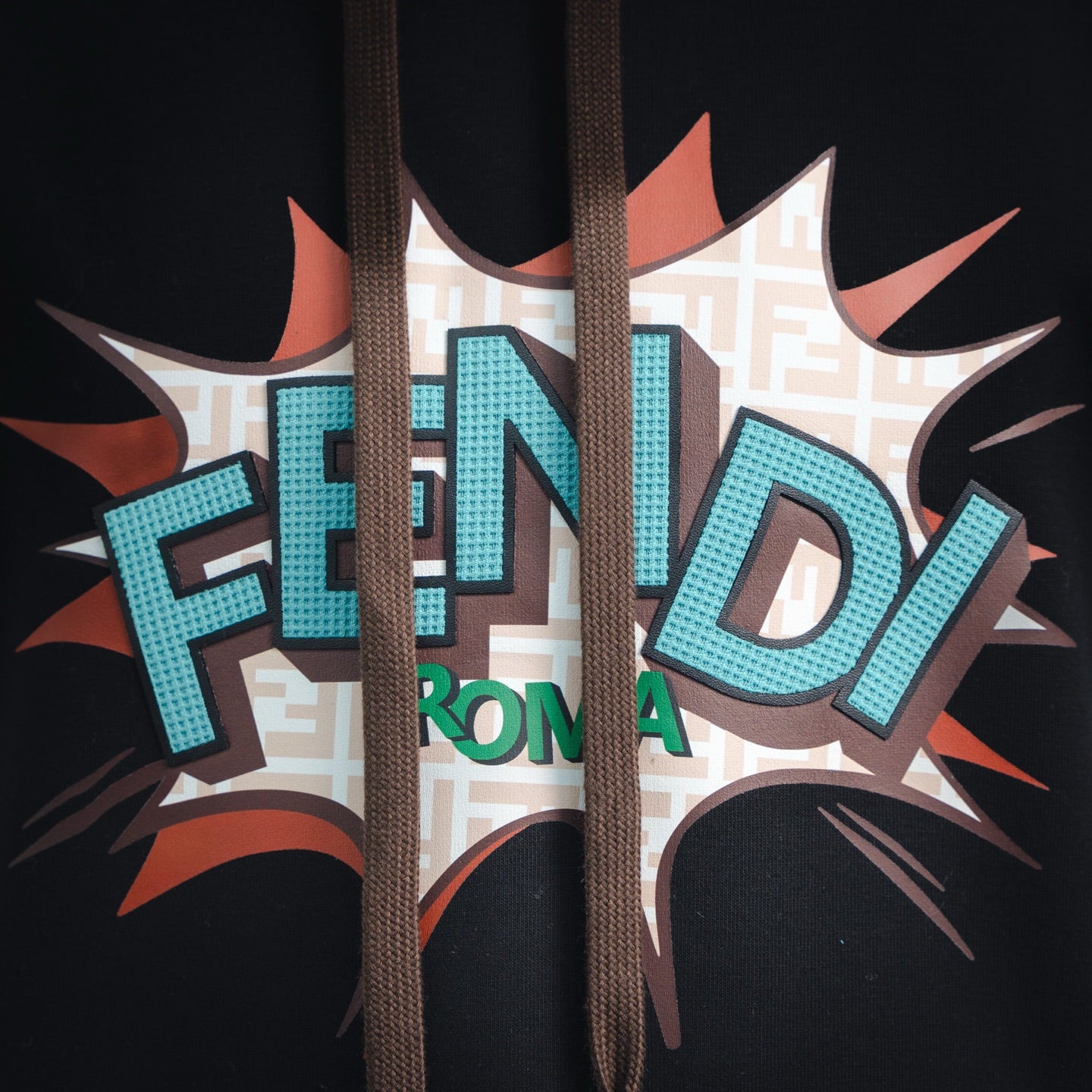 Fend 25fw printed hoodie