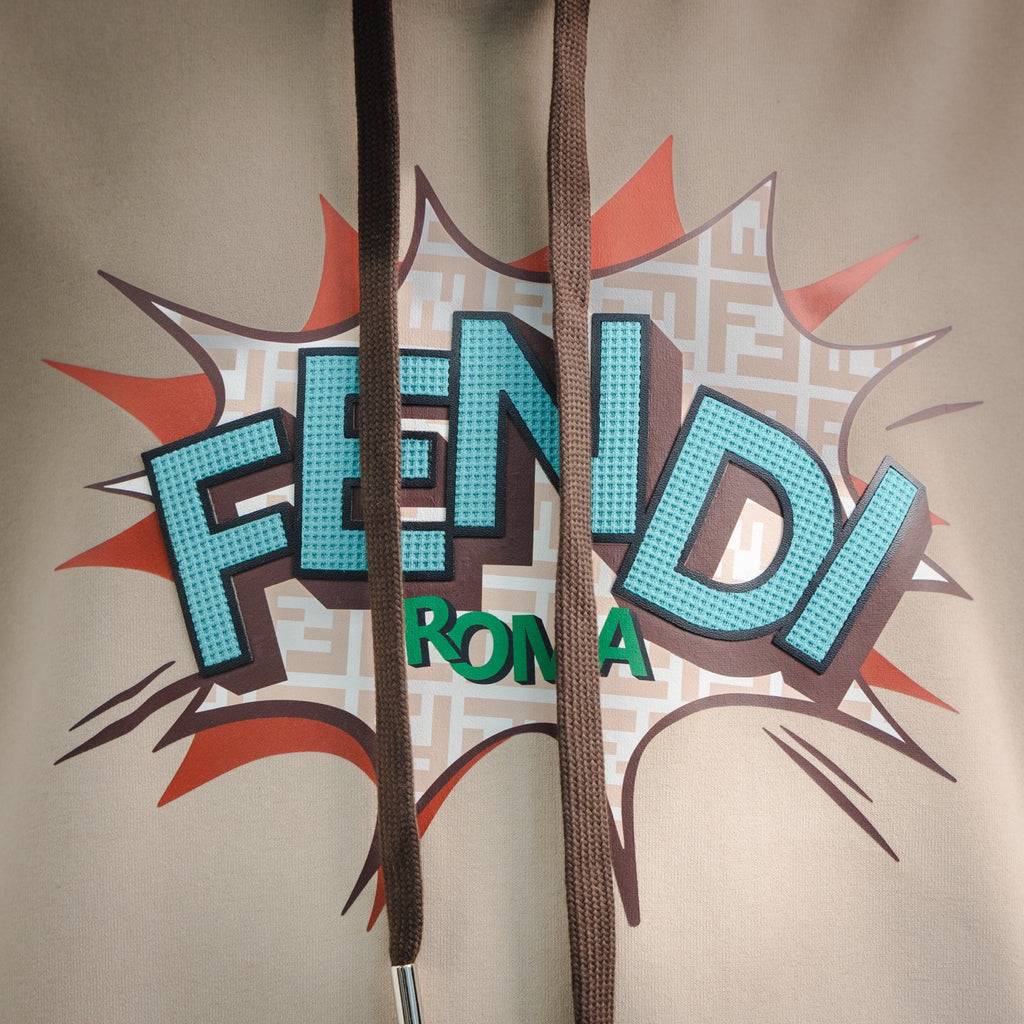Fend 25fw printed hoodie