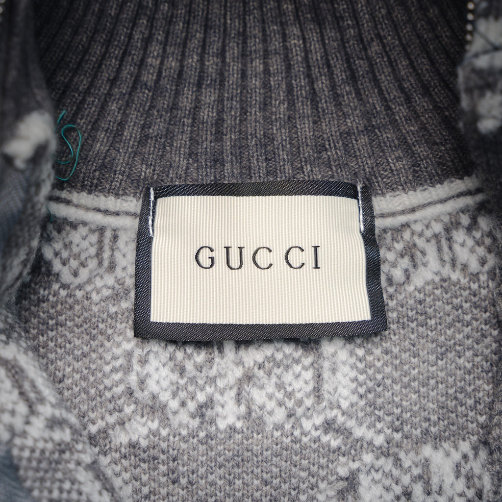 Guc 25fw jacquard cardigan