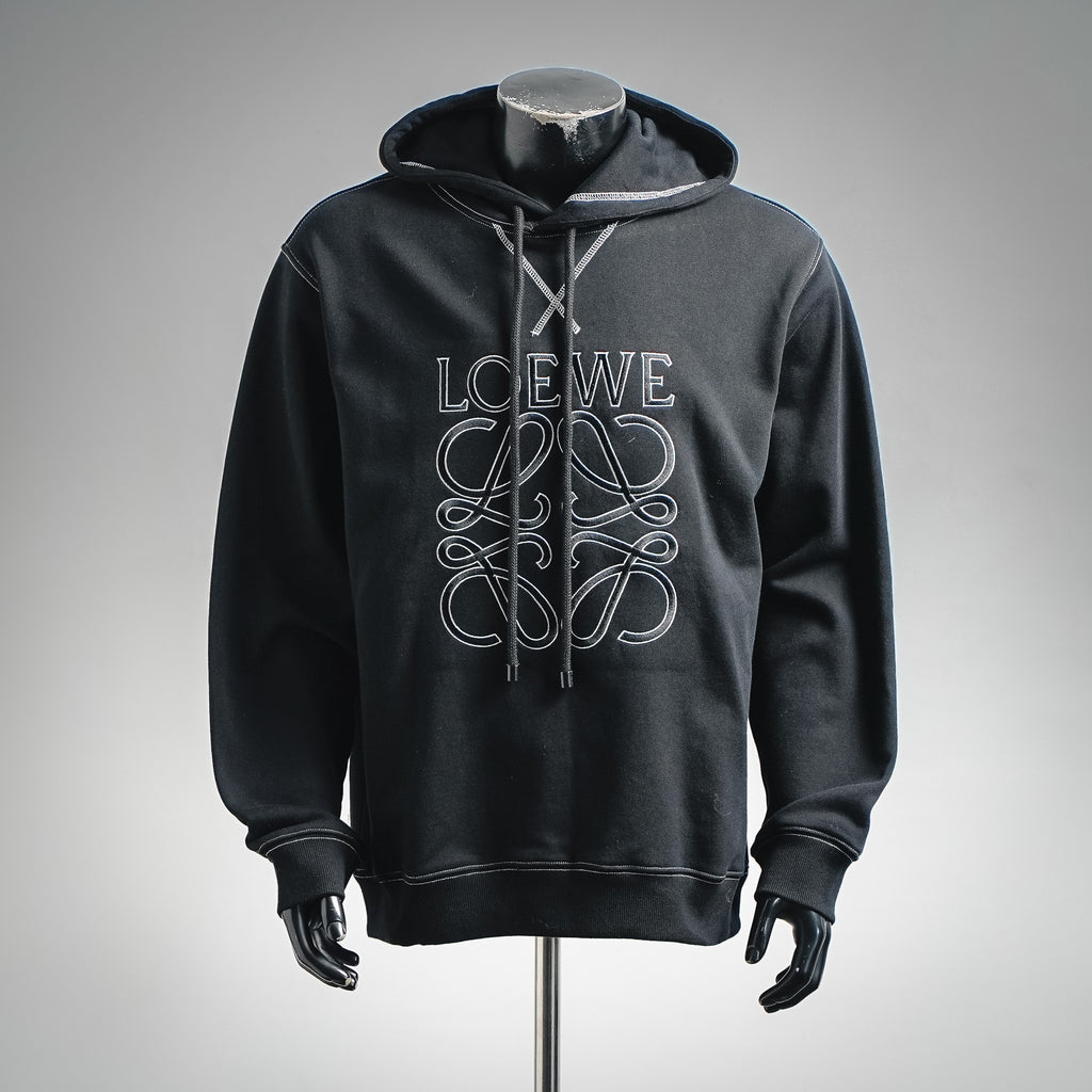 Loe 25fw embroidered hoodie
