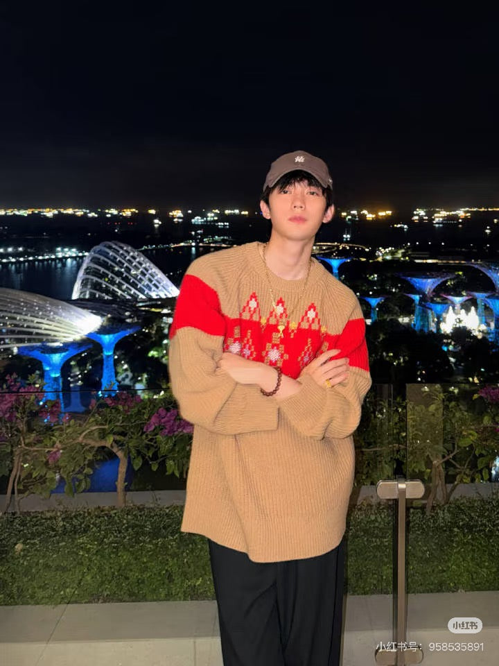 Ami 25fw jacquard sweater