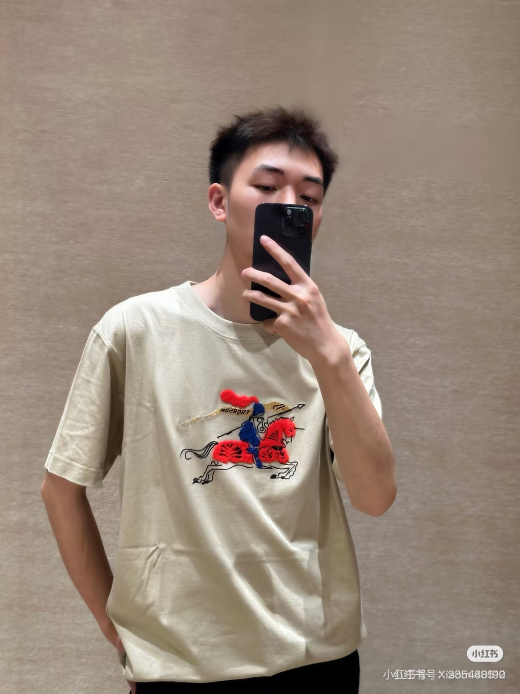 Burbery 25fw embroidered t-shirt