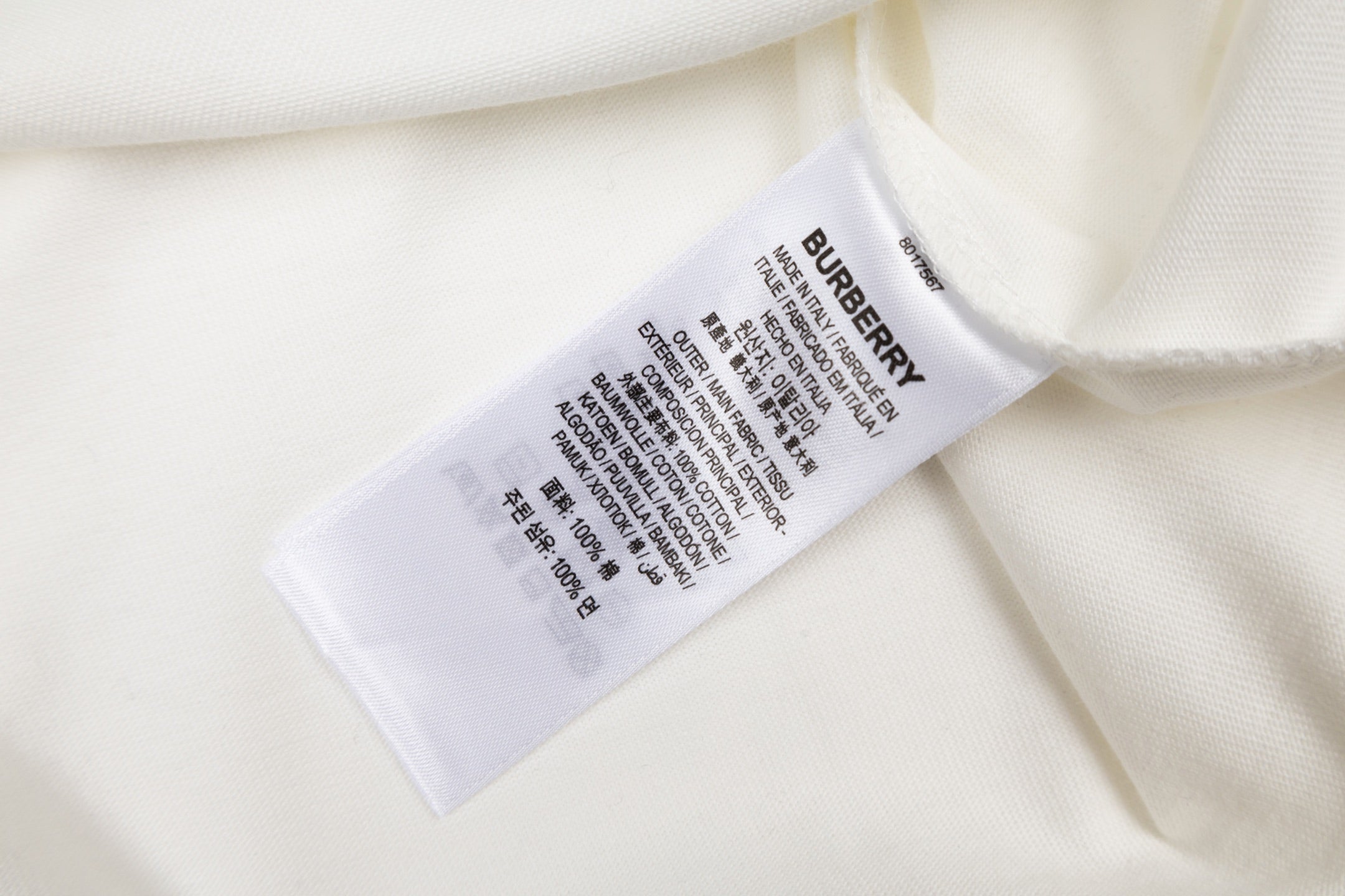 Burbery 25fw embroidered t-shirt