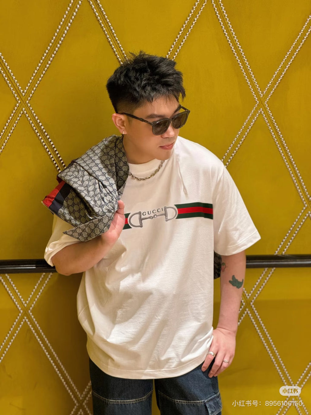 Guc 25fw embroidered t-shirt