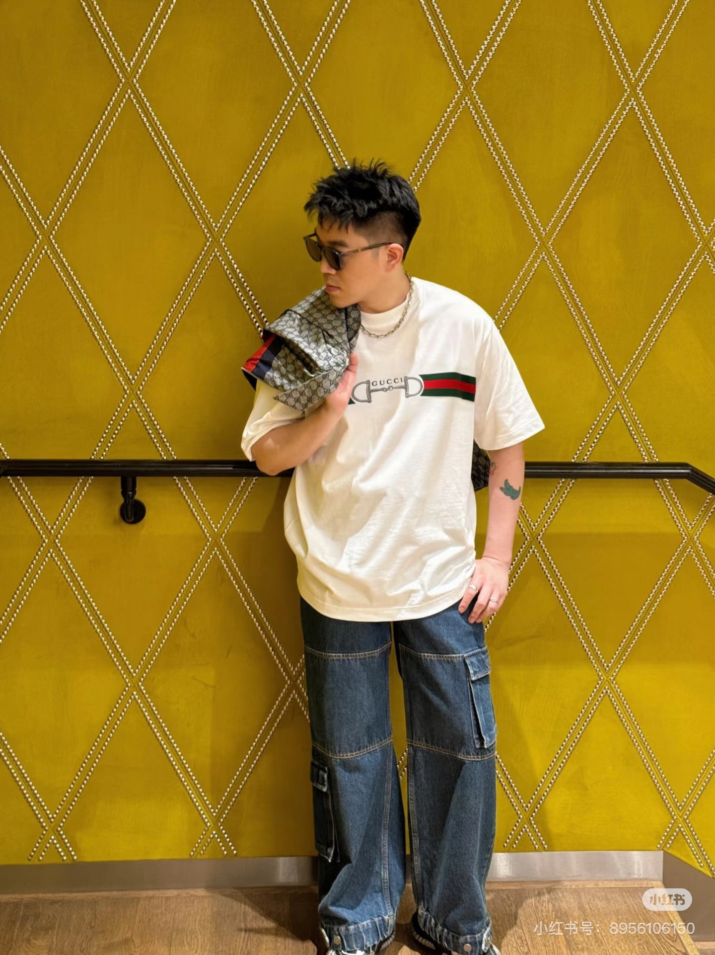 Guc 25fw embroidered t-shirt